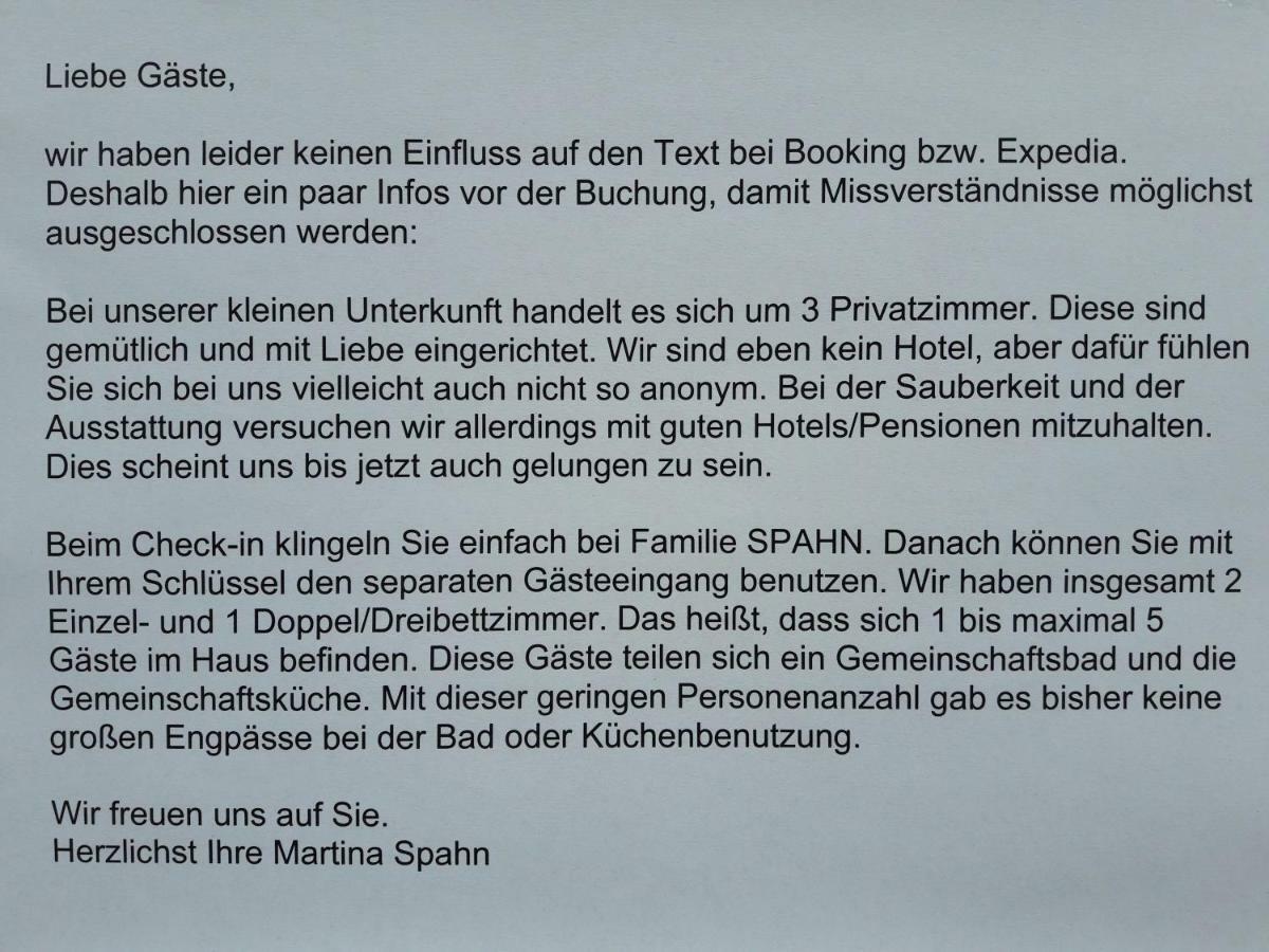 Privatunterkunft Spahn In Mühlheim